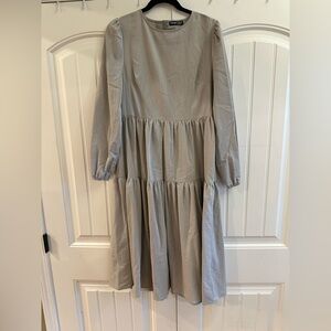 SHEIN Gray Midi Dress